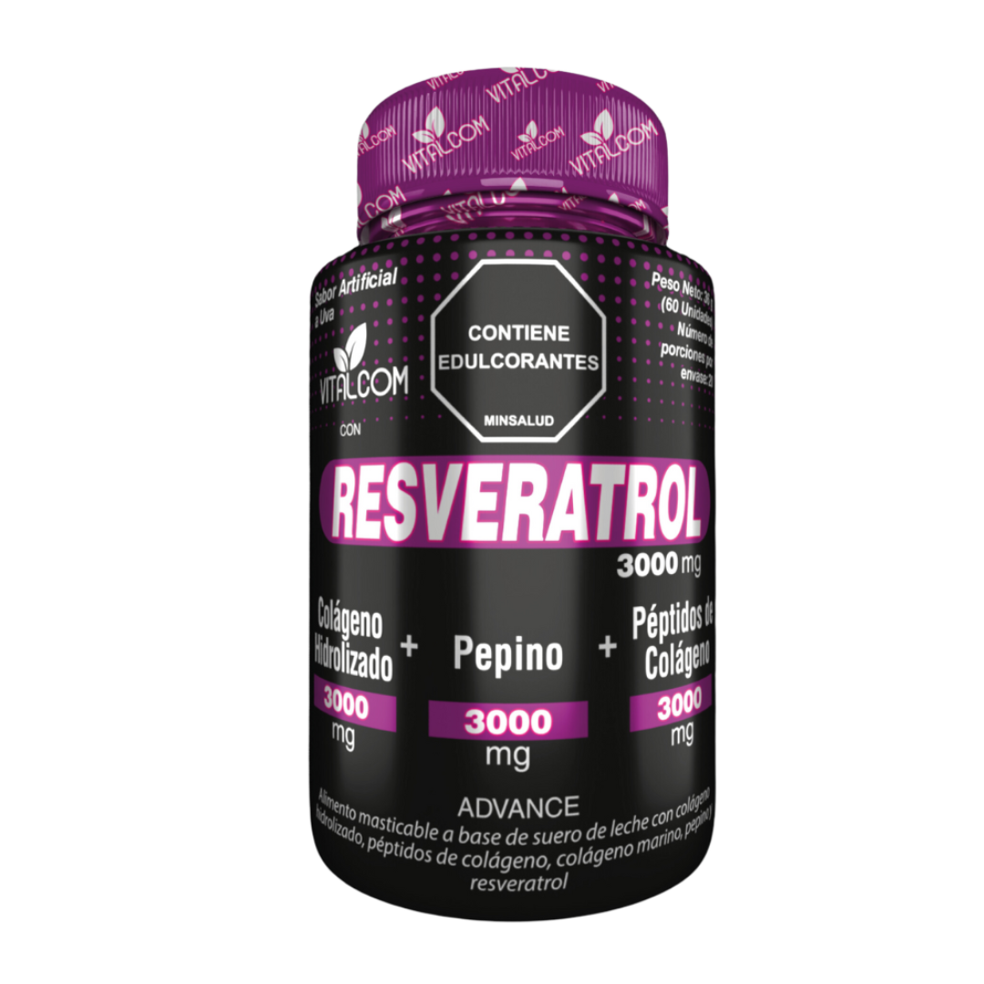 Resveratrol Cápsulas Antiedad Vitalcom